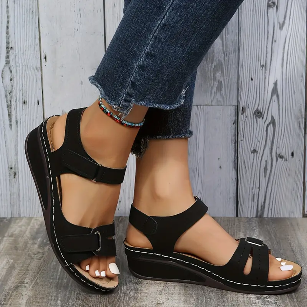 Nolwenn™ - Sandales Sport à Talon Compensé Confortables et Élégantes