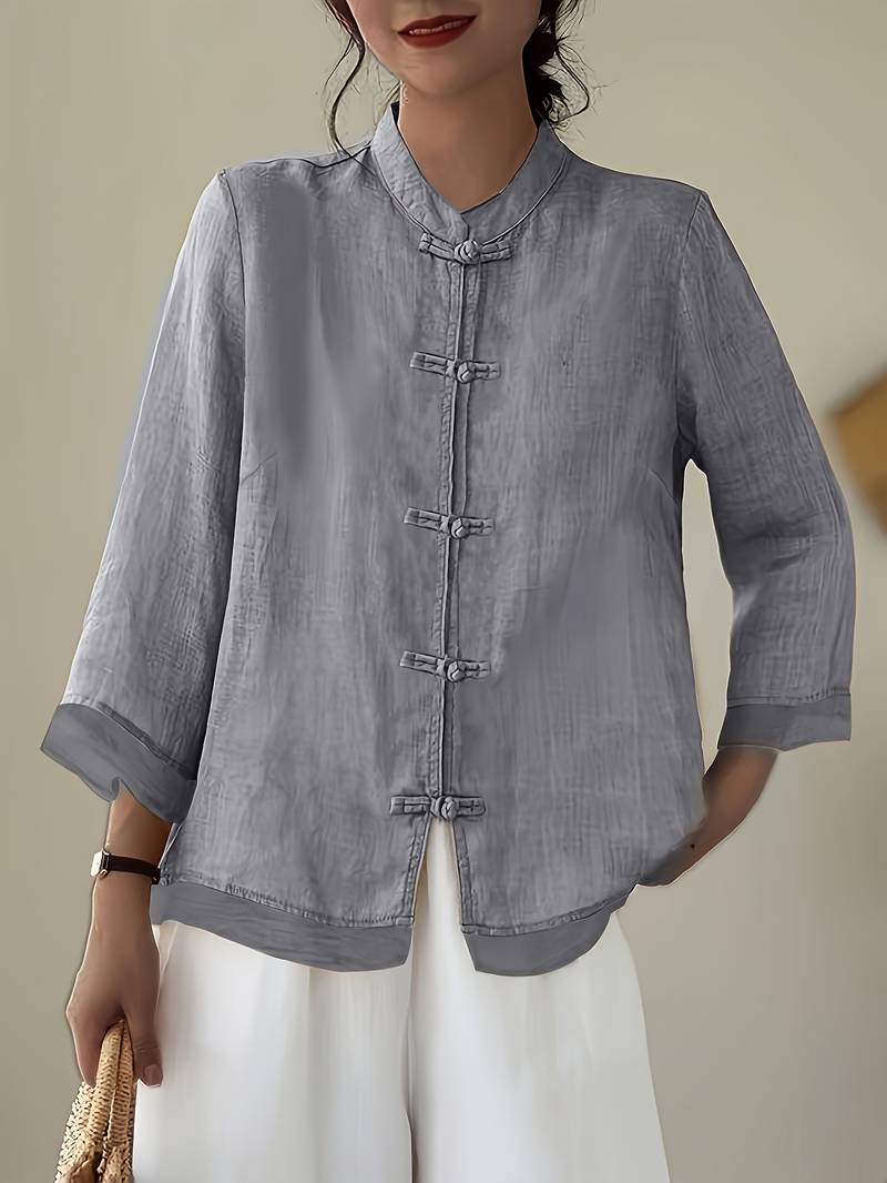 Celmira™ - Chemise Vintage Ample à Fermeture Nouée