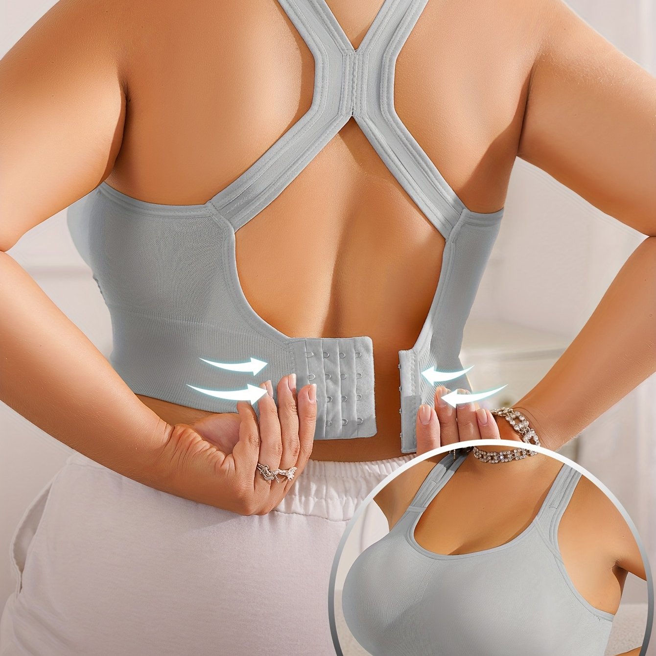 Vittoria™ - Brassière Sportive Grande Taille avec Coussinets Amovibles et Bretelles Réglables