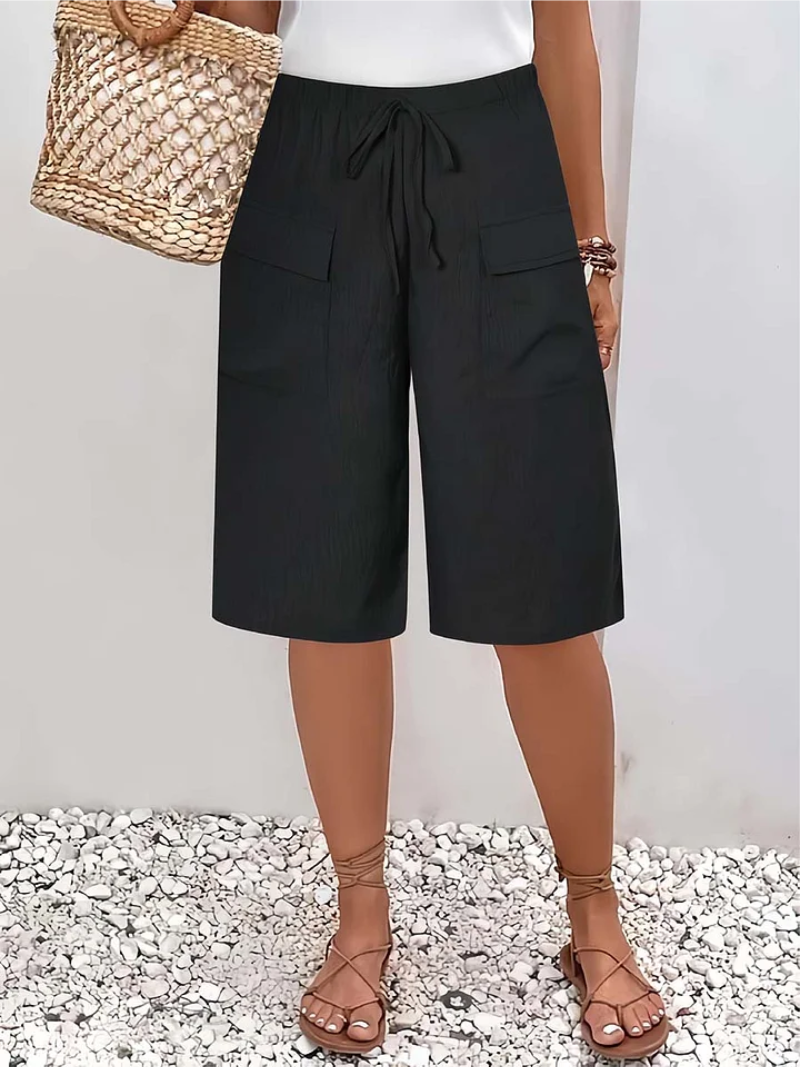 Aomira™ - Short Femme Taille Élastique avec Poches