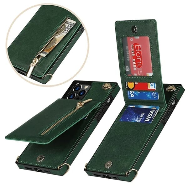 Angélique™ - Coque iPhone avec cordon et porte-cartes