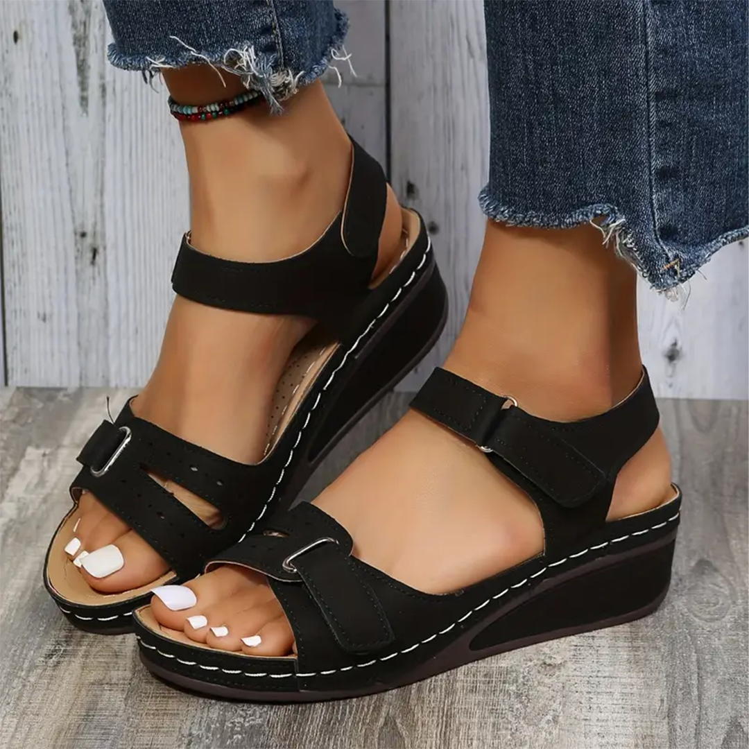 Nolwenn™ - Sandales Sport à Talon Compensé Confortables et Élégantes