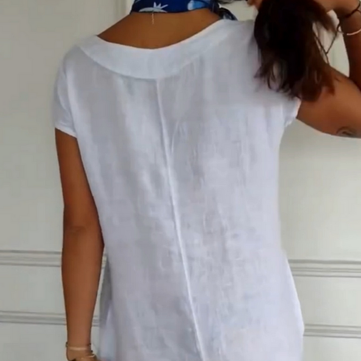 Jurelia™ - Robe en Lin à Encolure Ronde