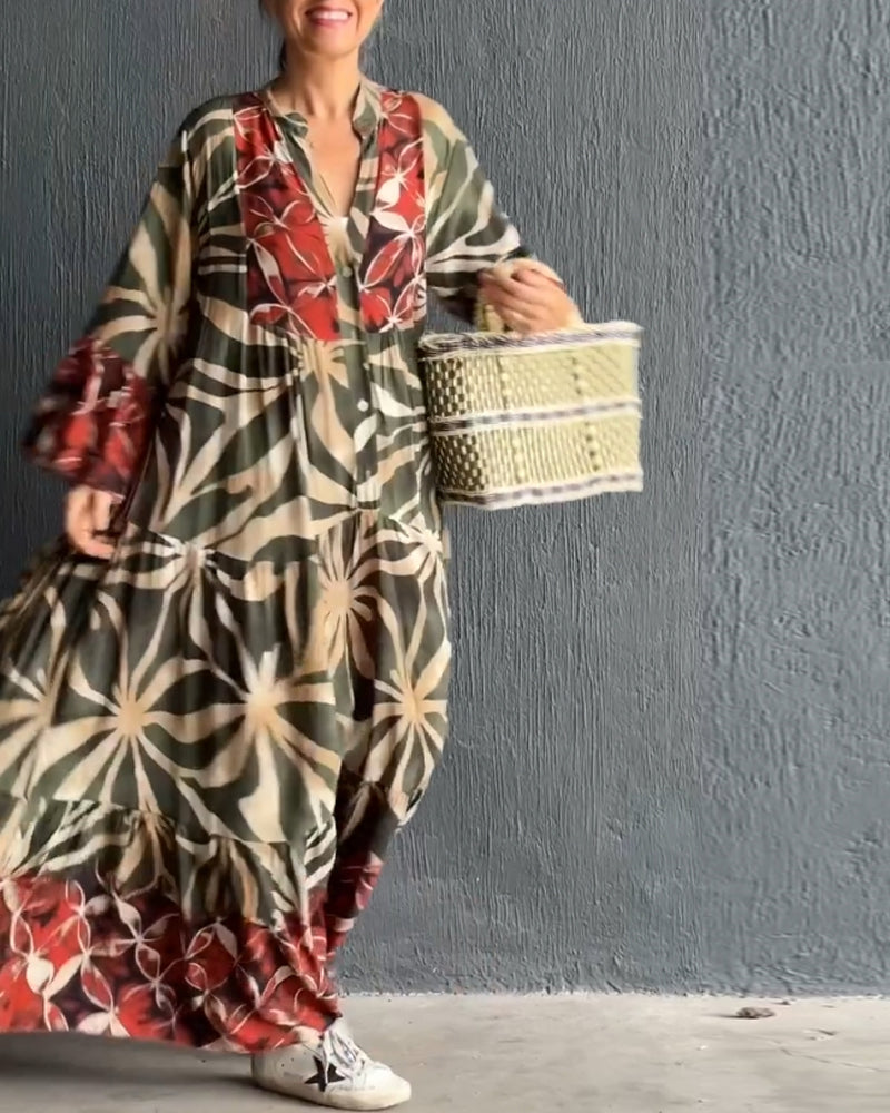 Anika™ - Robe de vacances imprimée décontractée