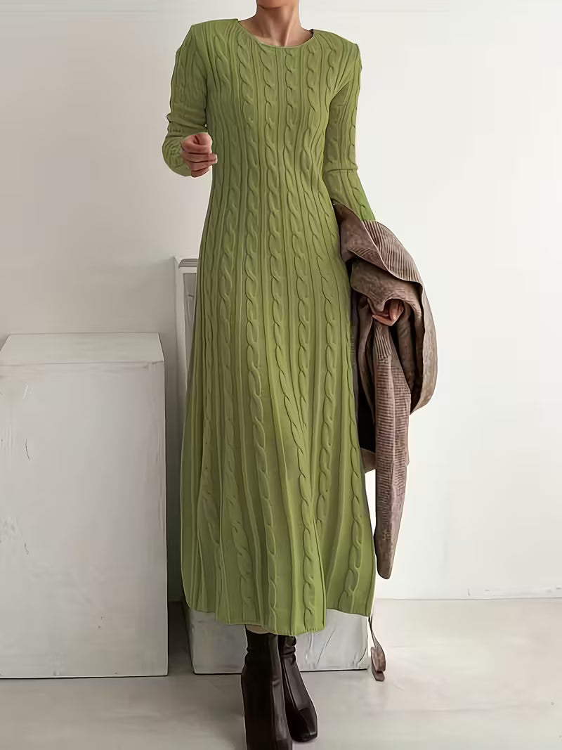 Gwenarielle - Robe Longue Élégante En Maille Texturée