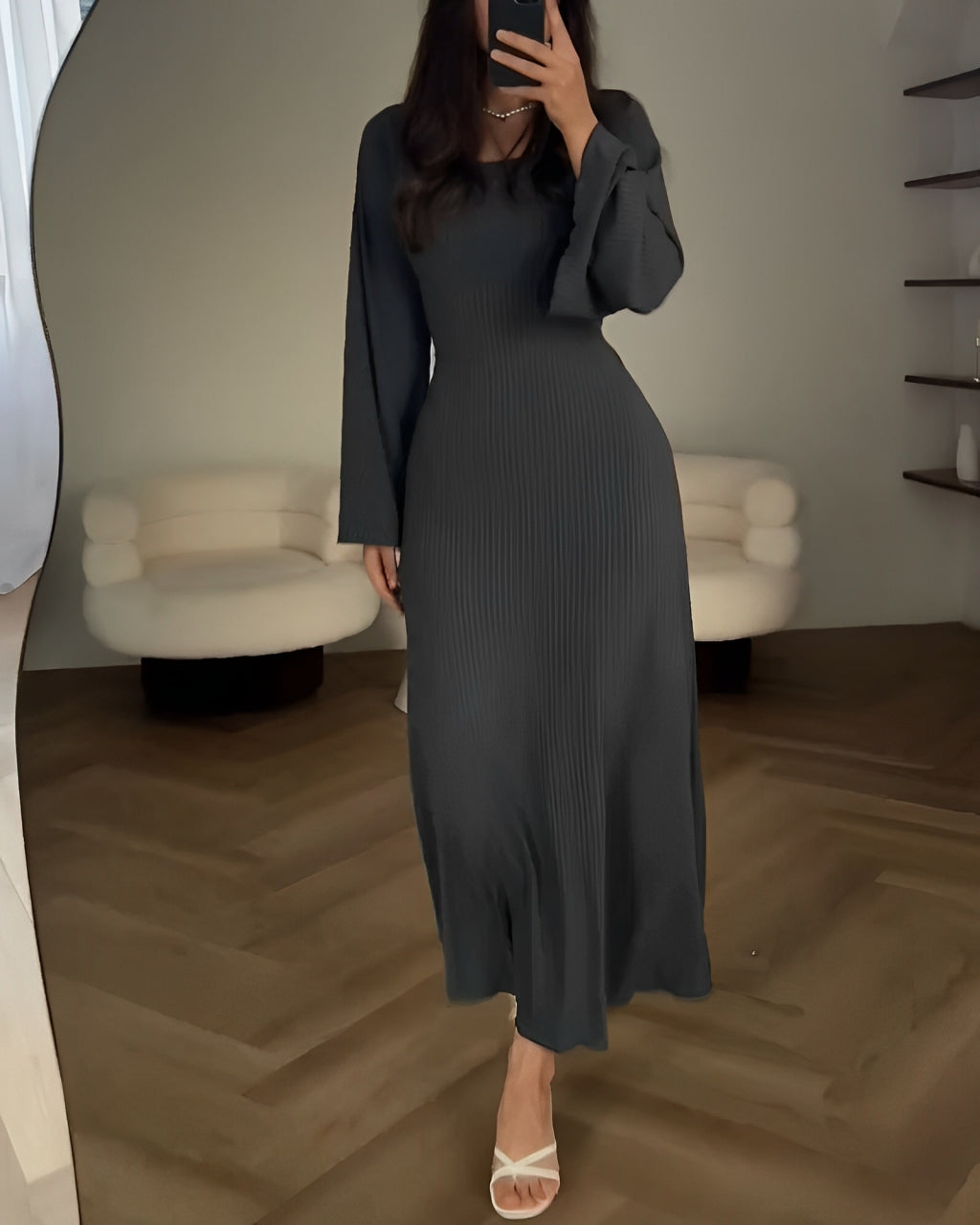 Sandrine™ - Robe Maxi Élégante en Maille