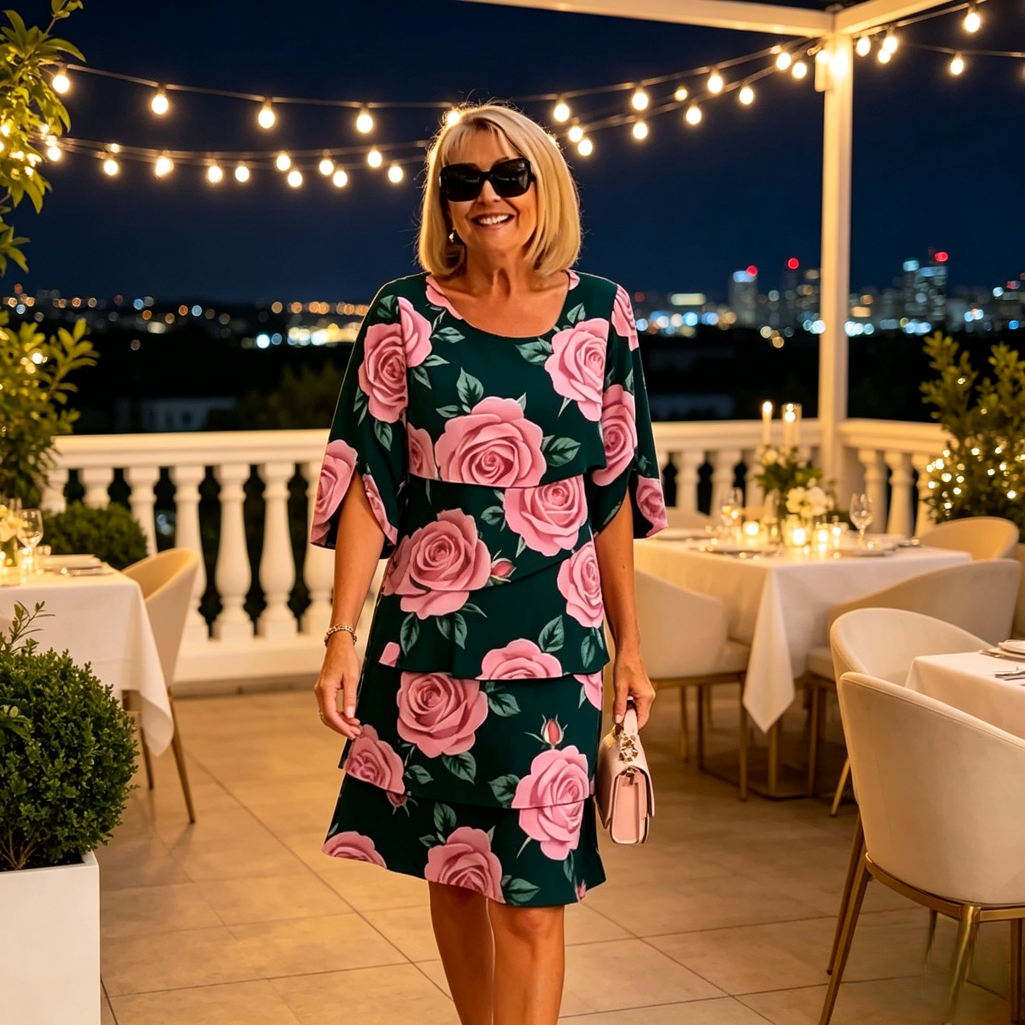 Qyvelle™ - Robe Femme Imprimé Floral Coupe Ample Manches Fluides Style Élégant