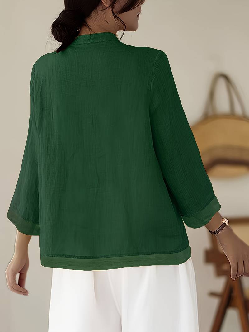 Celmira™ - Chemise Vintage Ample à Fermeture Nouée