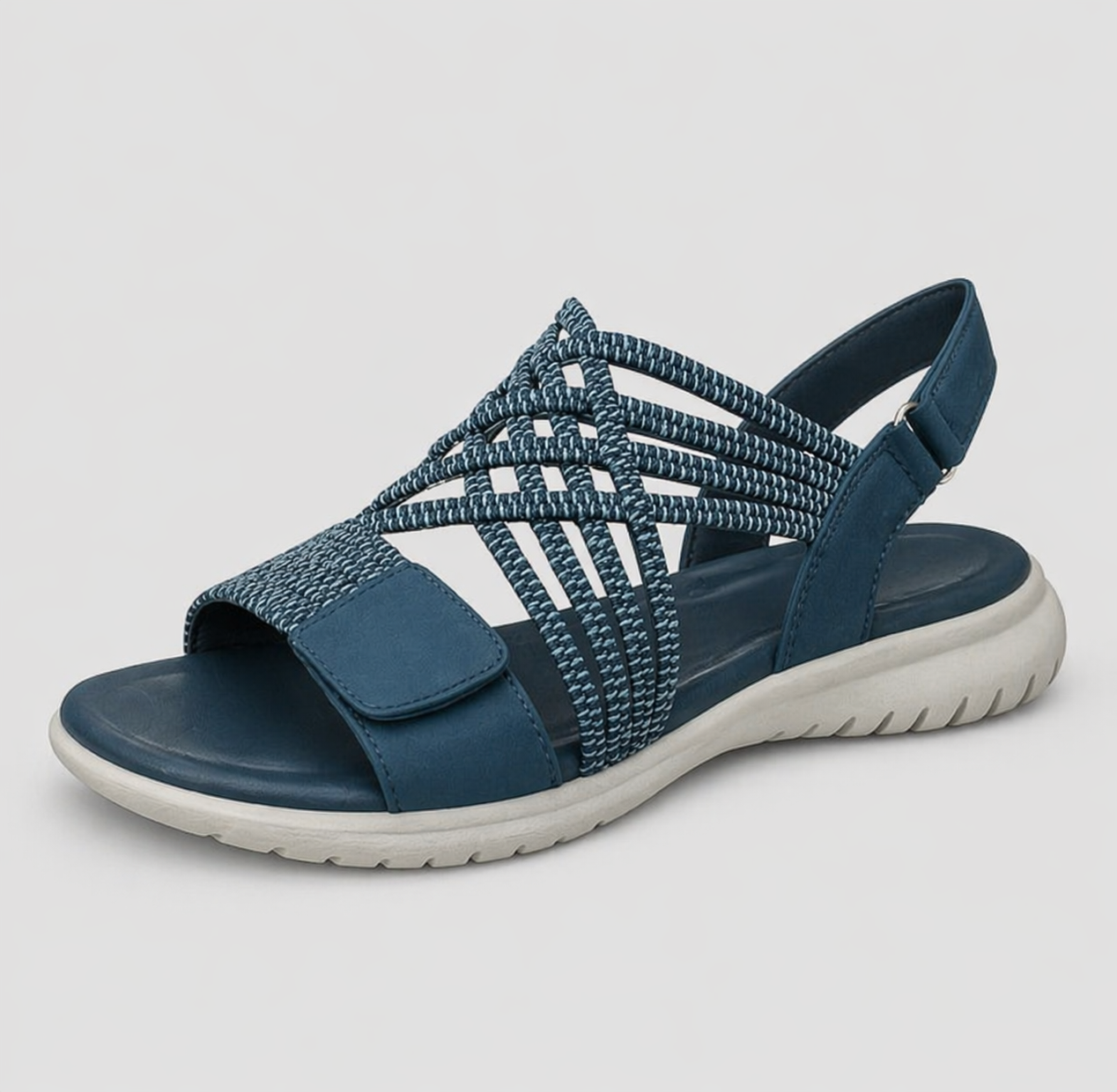 Janira - Sandales femme confort à brides tressées ajustables