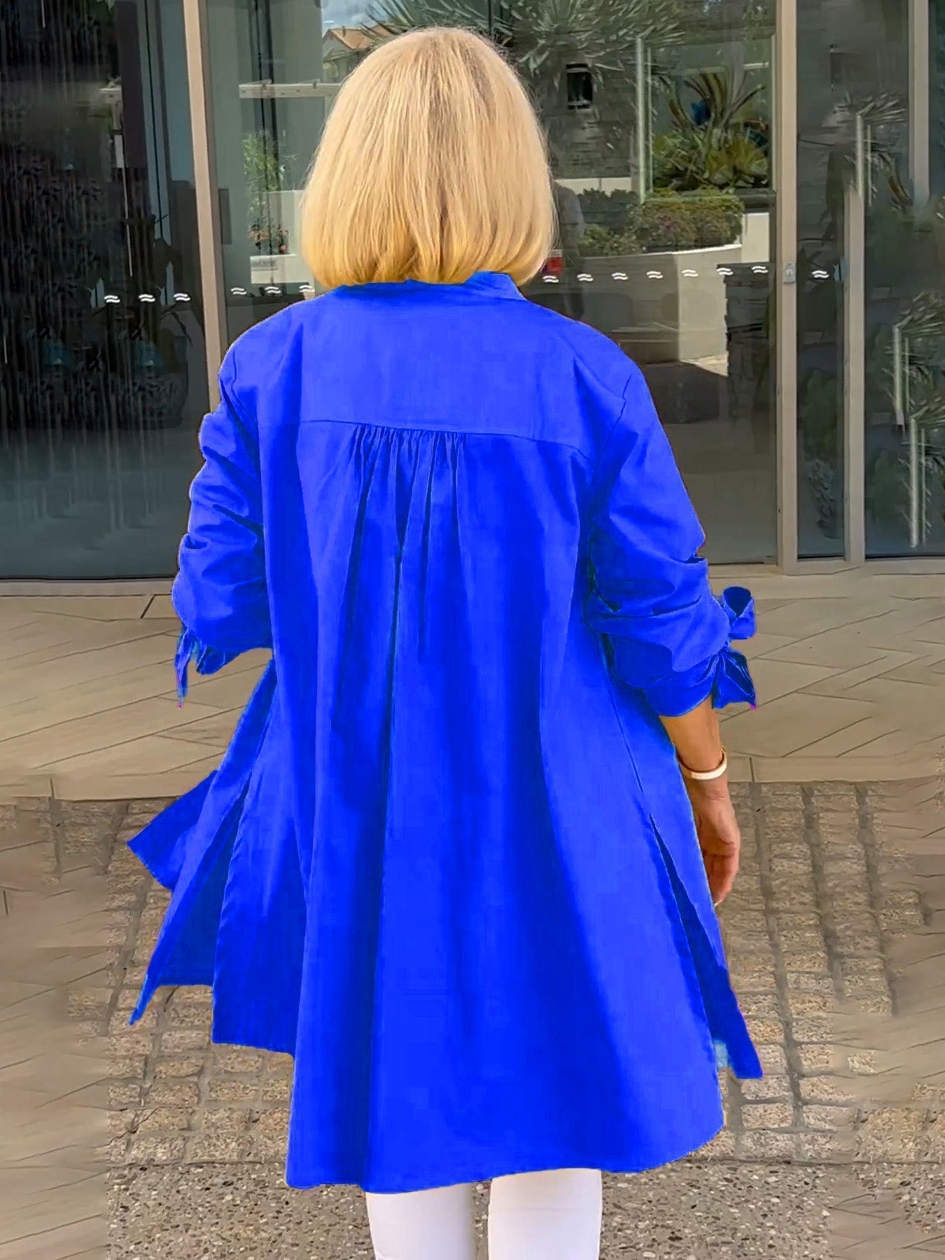 Liora™ - Veste Chemise Longue Boutonnée en Coton (Aujourd'hui seulement : 1 acheté = 1 offert !)