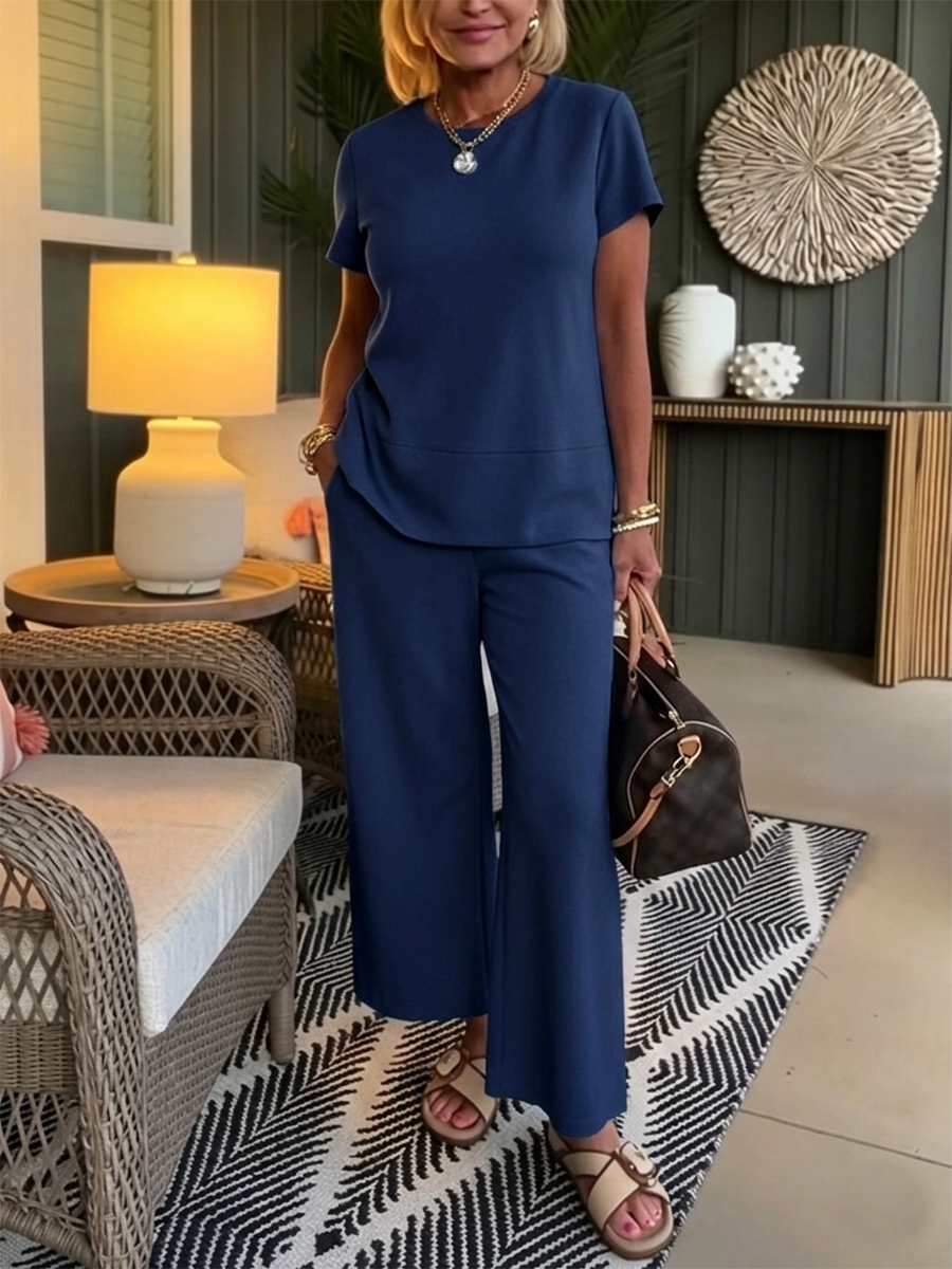Kovirae™ - Ensemble Femme Minimaliste Fluide Confort Élégant Pour Quotidien