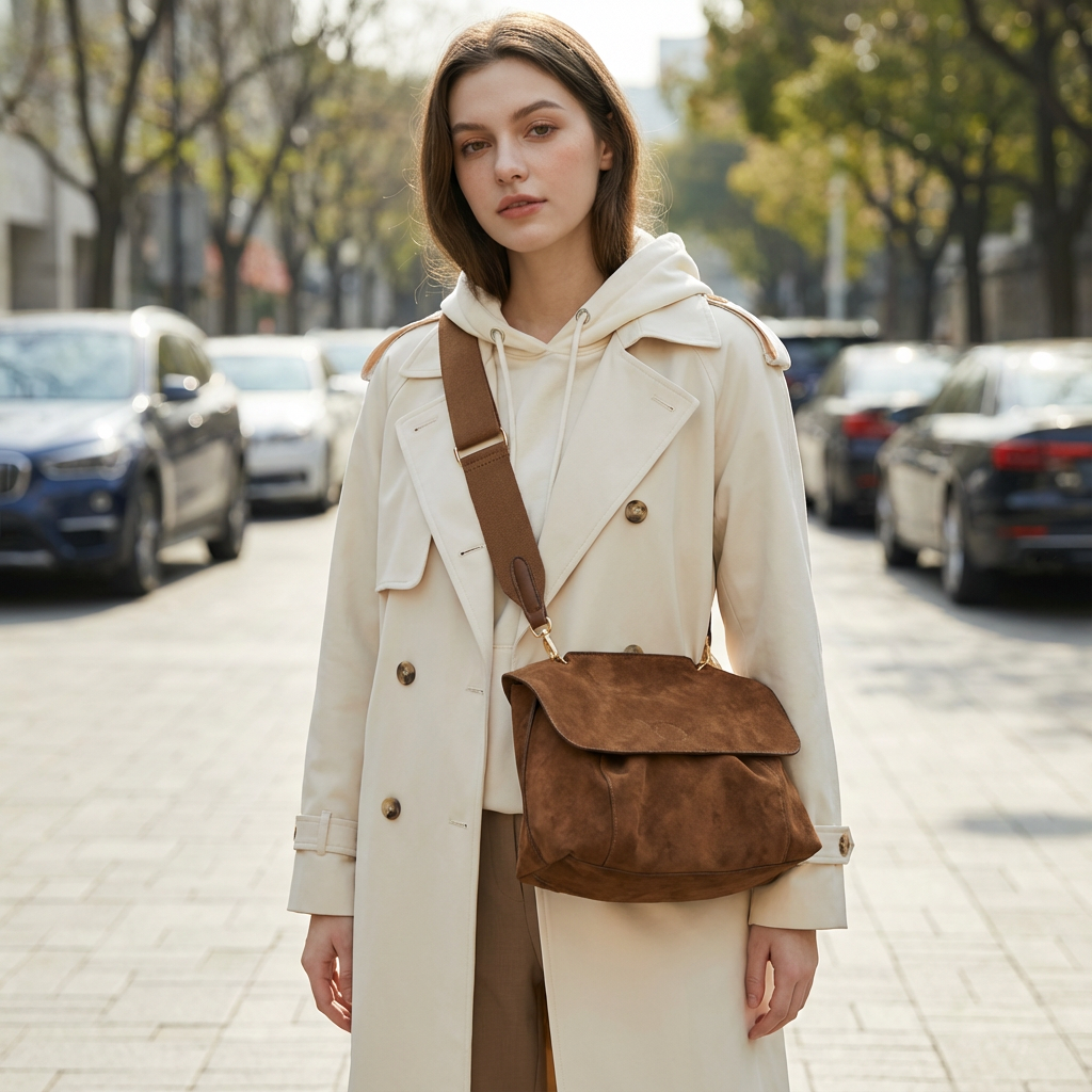 Kalinae™ - Sac Bandoulière Suédine Vintage