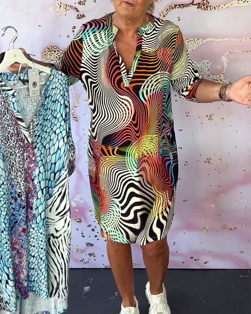 Maina™ - Robe Colorée à Décolleté en V