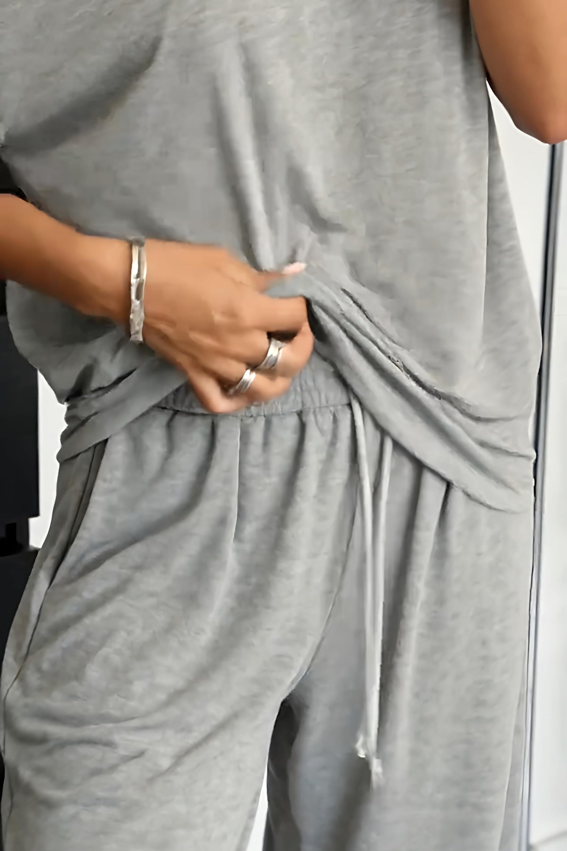 Evarisse™ - Ensemble femme deux pièces épaules dénudées confort décontracté
