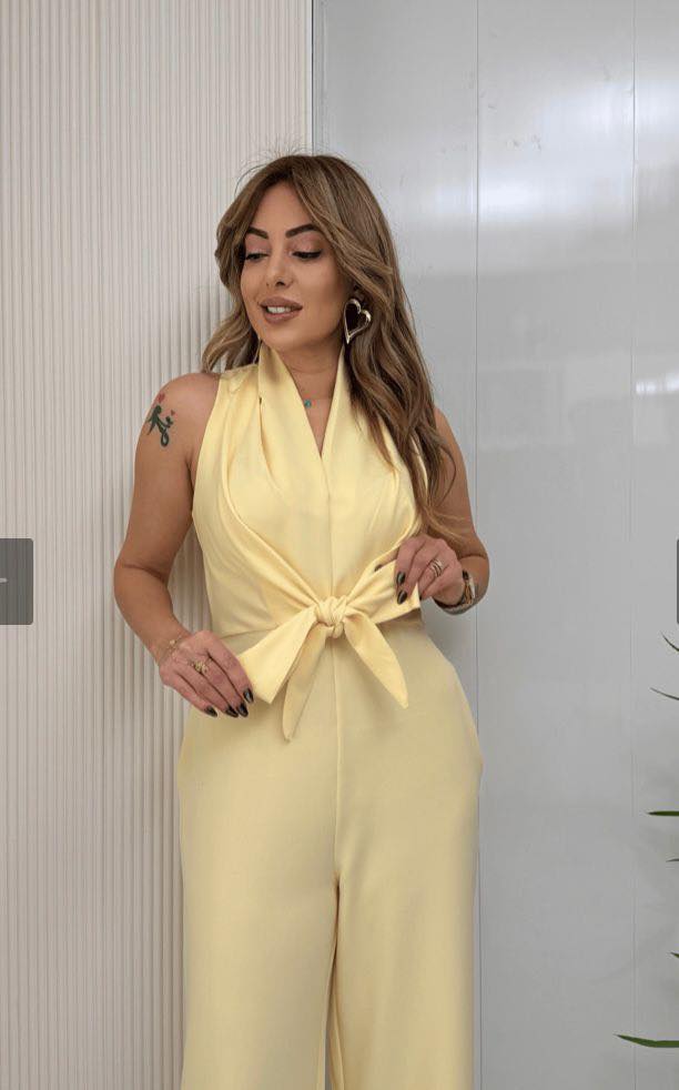 Nexellea™ - Combinaison Femme Fluide Élégante Taille Marquée Style Chic Soirée