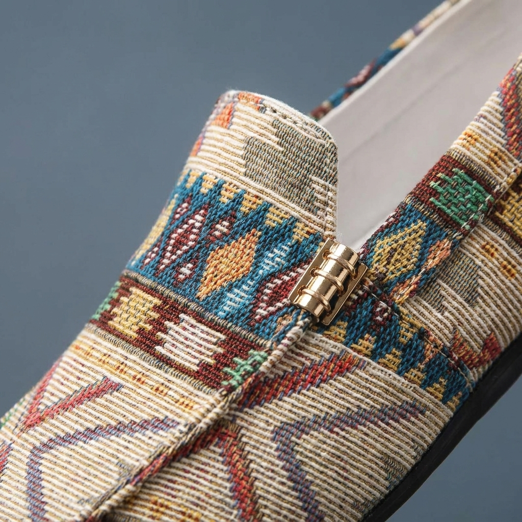 Mathis - Mocassins homme confort à motif ethnique