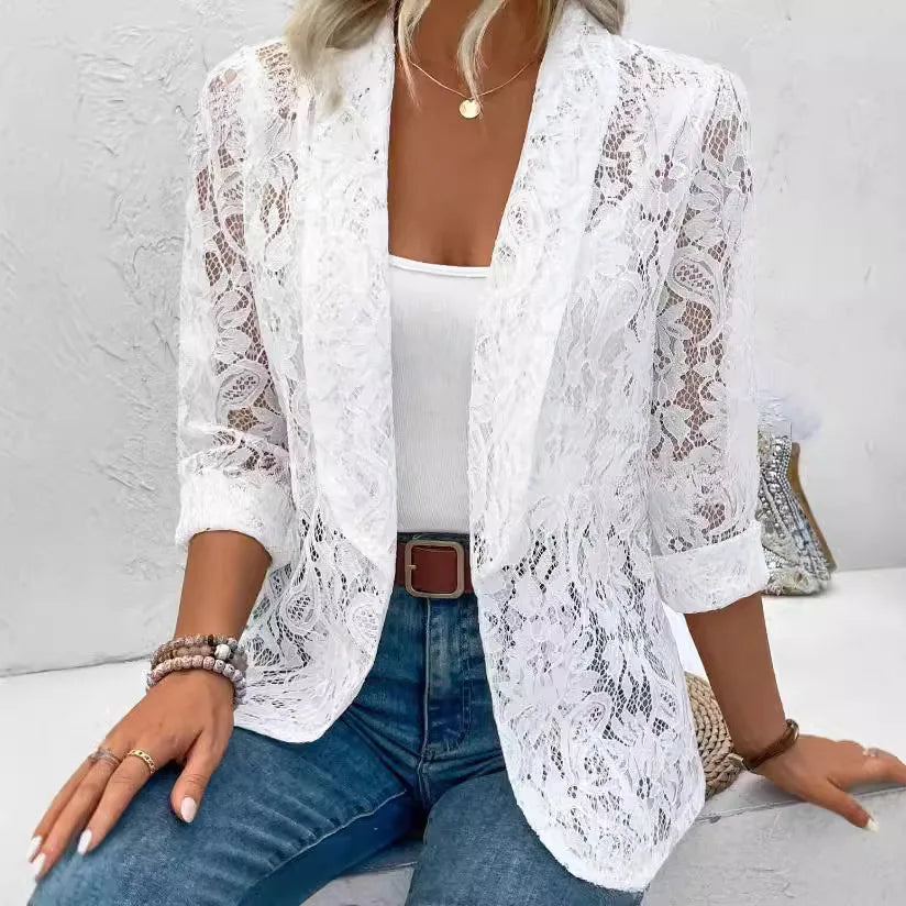 Félicie™ - Élégance en Dentelle Blazer Léger et Chic