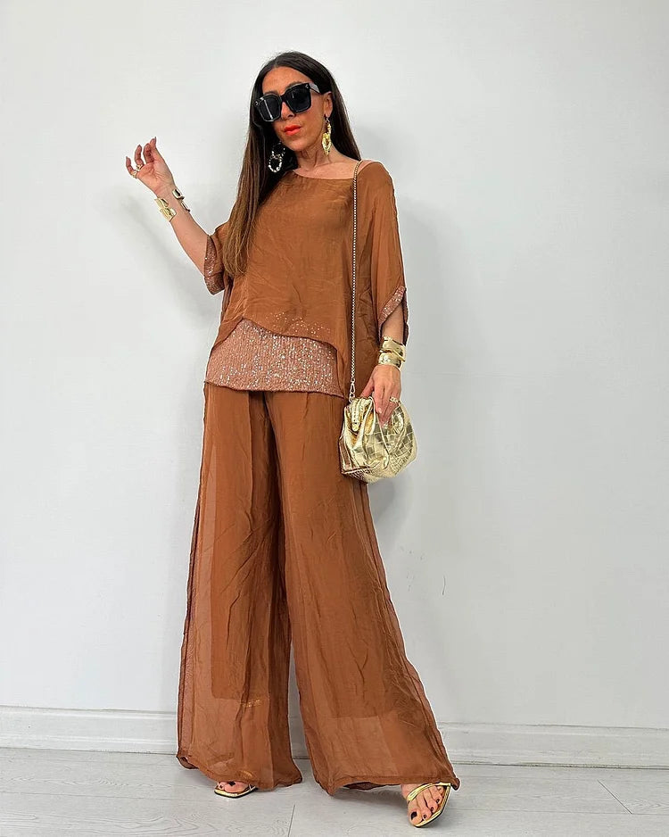 Aurélie™ - Ensemble Estival Chic Deux Pièces – Élégance Fluide et Confort Léger