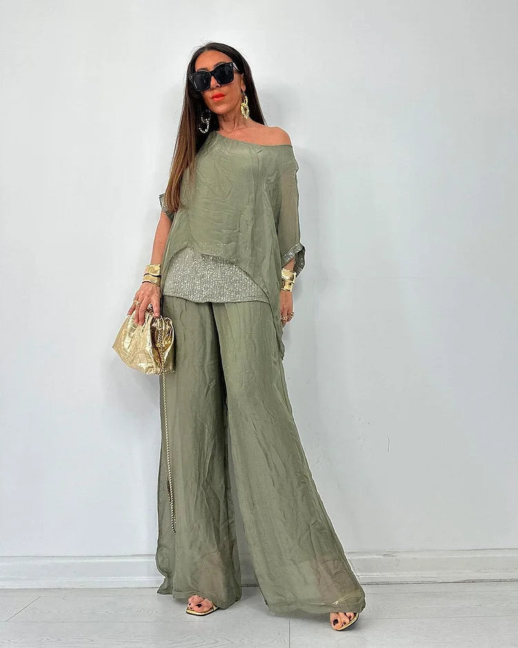 Aurélie™ - Ensemble Estival Chic Deux Pièces – Élégance Fluide et Confort Léger