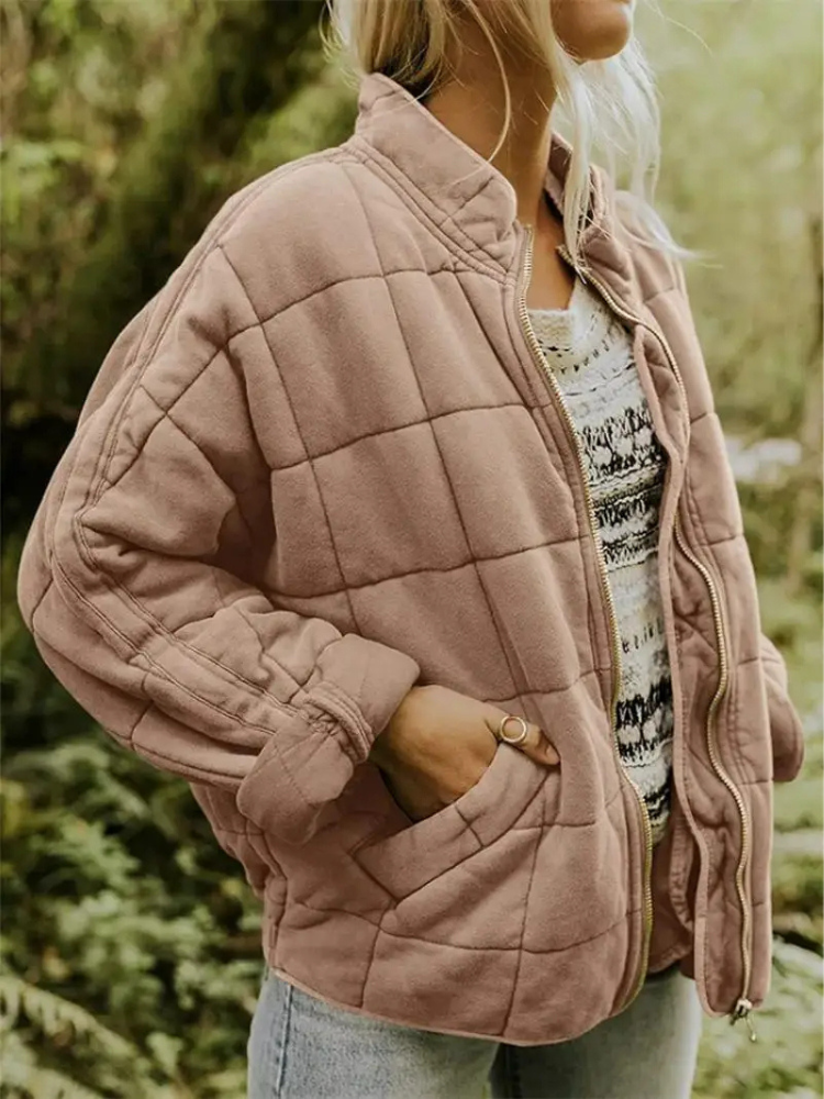 Jinthe - Veste femme matelassée zippée avec poches pratiques