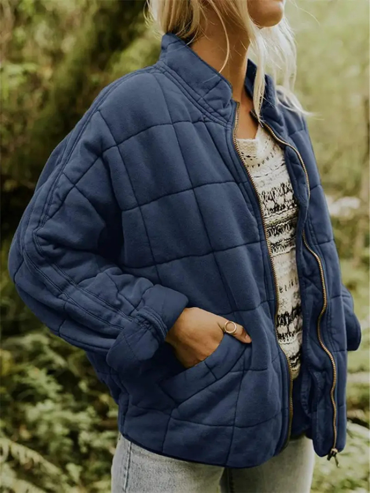 Jinthe - Veste femme matelassée zippée avec poches pratiques