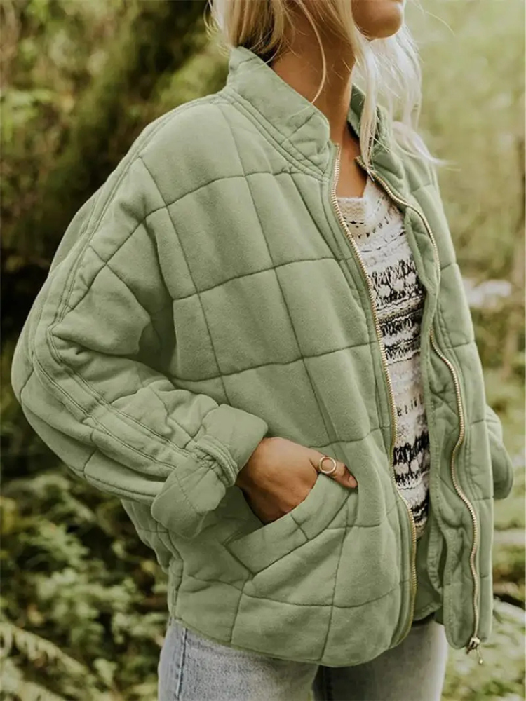 Jinthe - Veste femme matelassée zippée avec poches pratiques