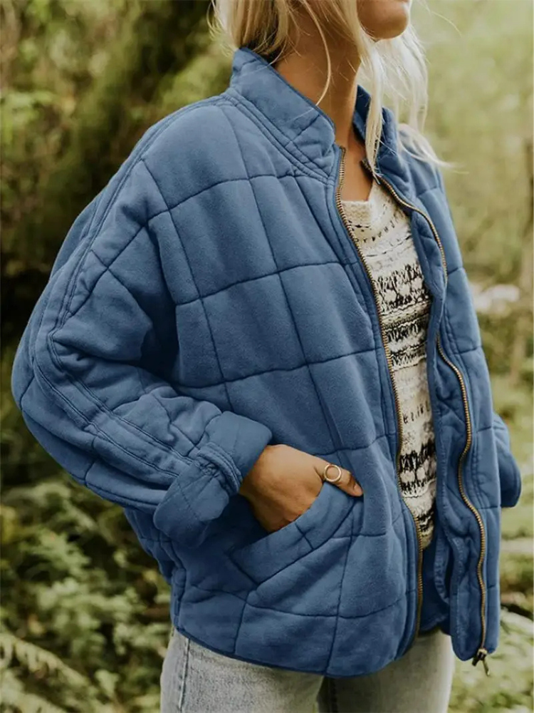 Jinthe - Veste femme matelassée zippée avec poches pratiques