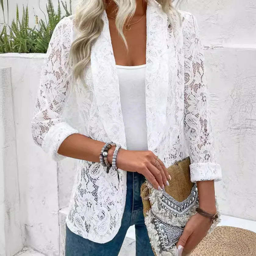 Félicie™ - Élégance en Dentelle Blazer Léger et Chic