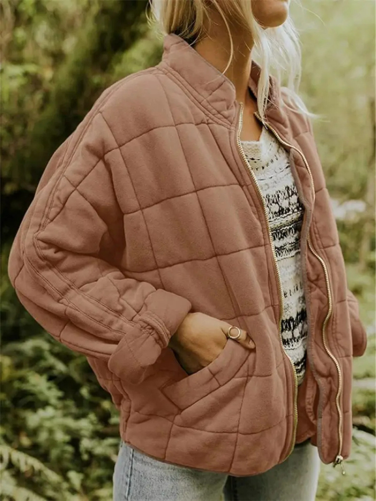 Jinthe - Veste femme matelassée zippée avec poches pratiques