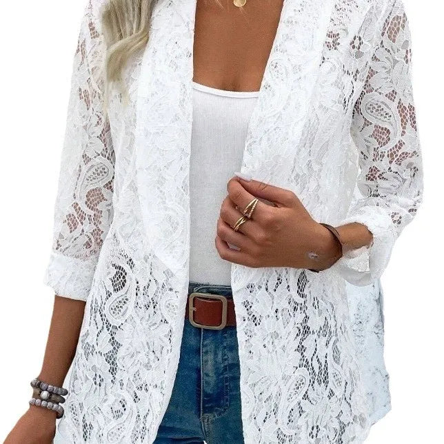 Félicie™ - Élégance en Dentelle Blazer Léger et Chic
