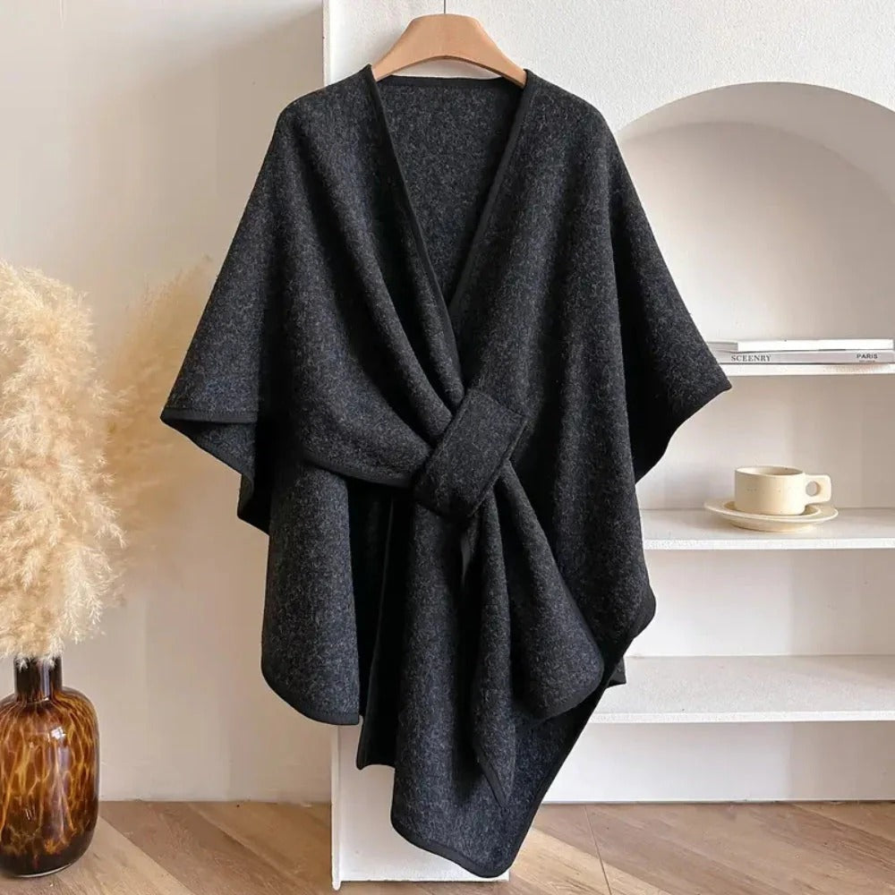 Brivana™ - Écharpe Poncho Longue En Laine Douce