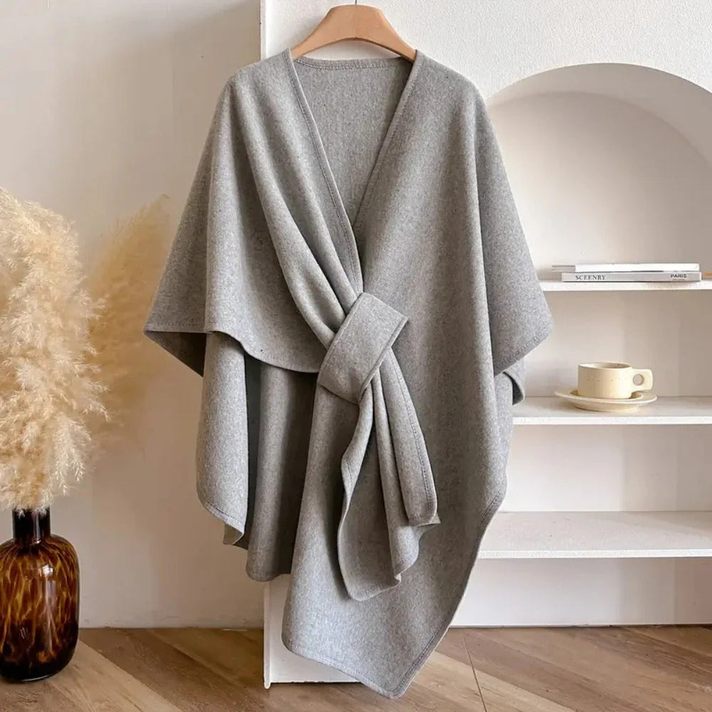 Brivana™ - Écharpe Poncho Longue En Laine Douce