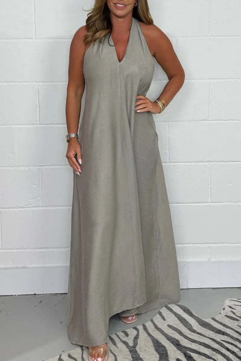 Serafina™ - Robe Maxi Flottante à Dos T pour Femmes