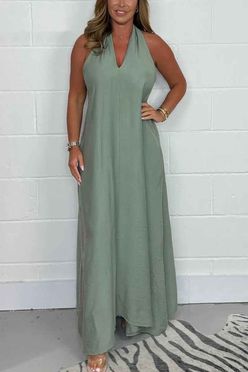 Serafina™ - Robe Maxi Flottante à Dos T pour Femmes