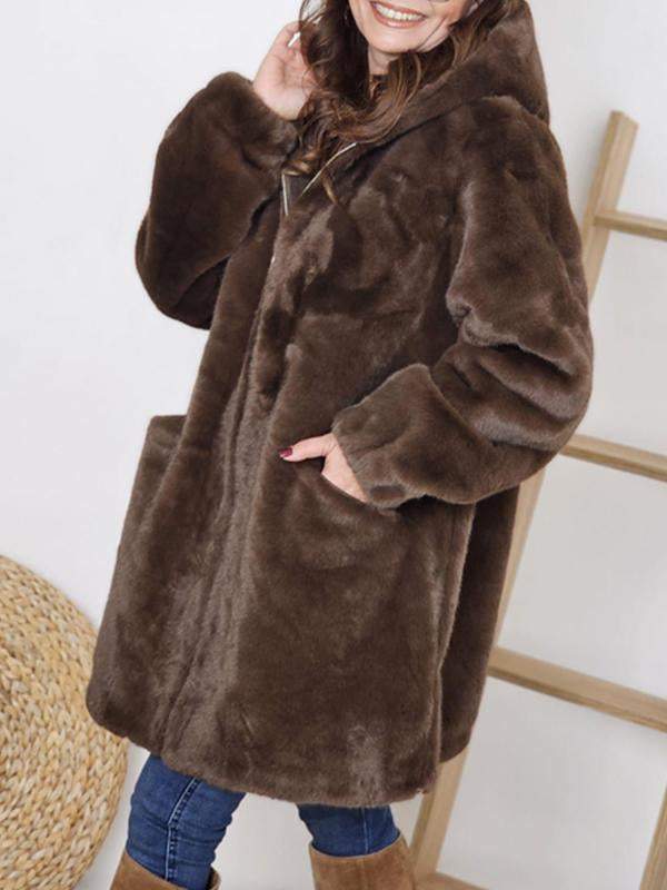 Frida™ - Veste à capuche en fourrure douce et confortable