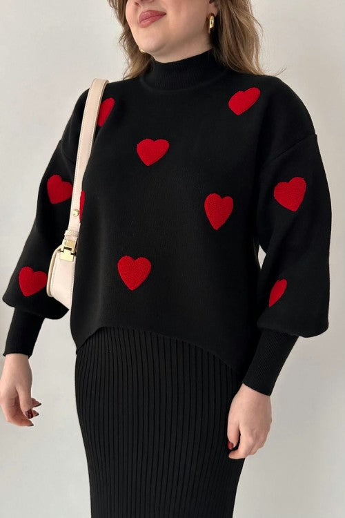 Annette™ - Ensemble Tendance Cœur et Jupe Taille Haute