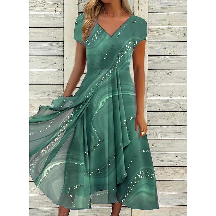 Rosalinde™ - Robe Midi à Décolleté en V