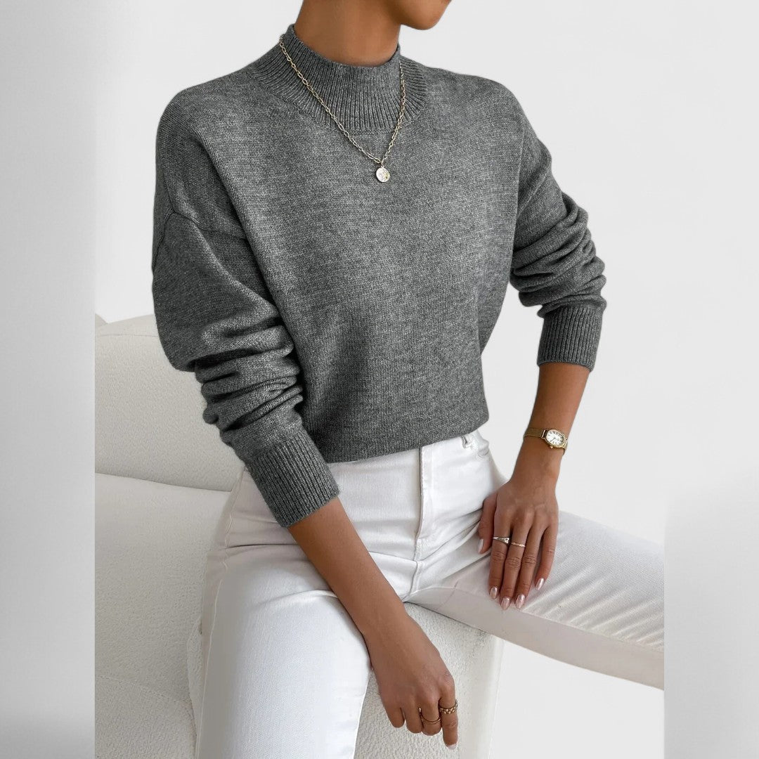 Gwenarae - Pull à Col Polo Classique pour Femme