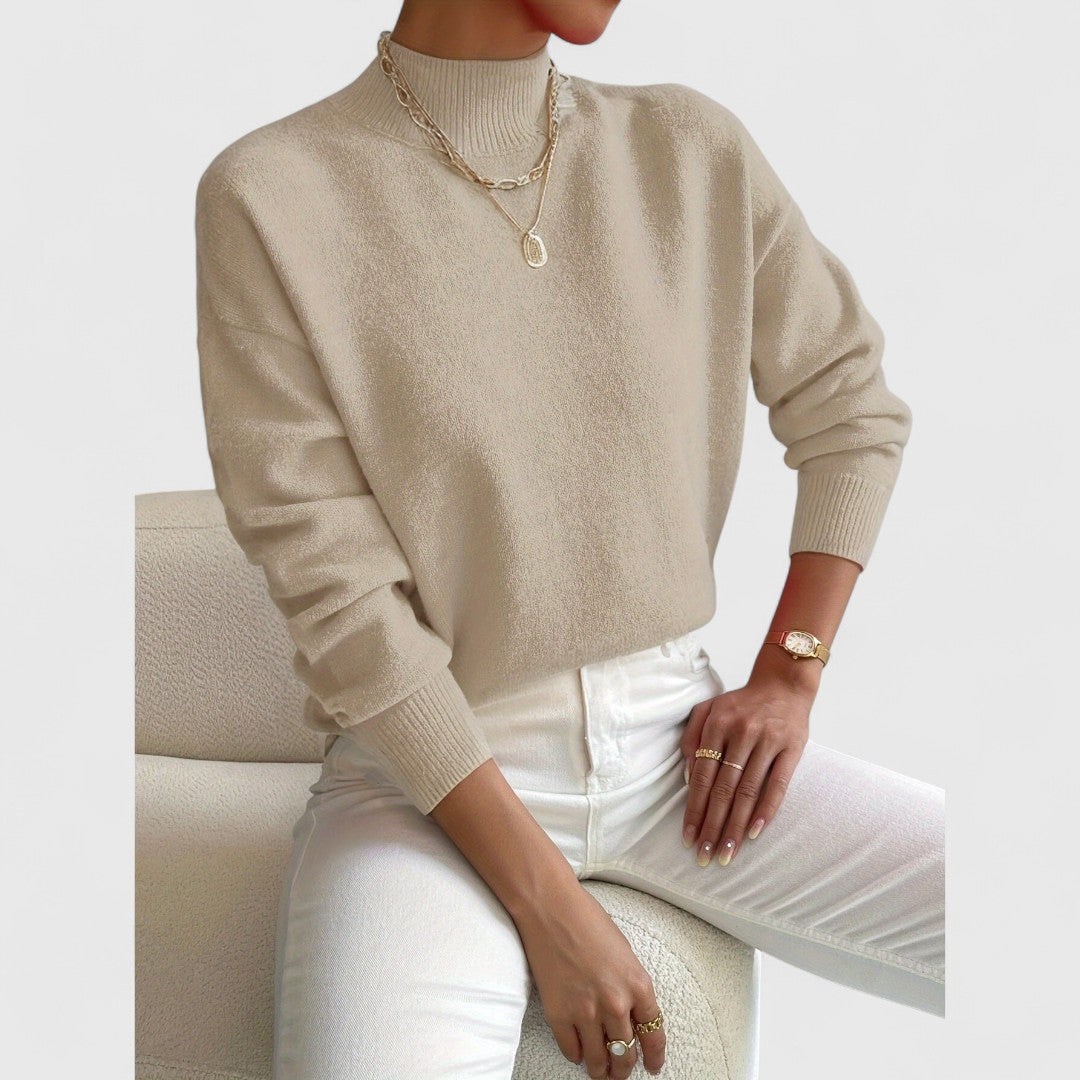Gwenarae - Pull à Col Polo Classique pour Femme
