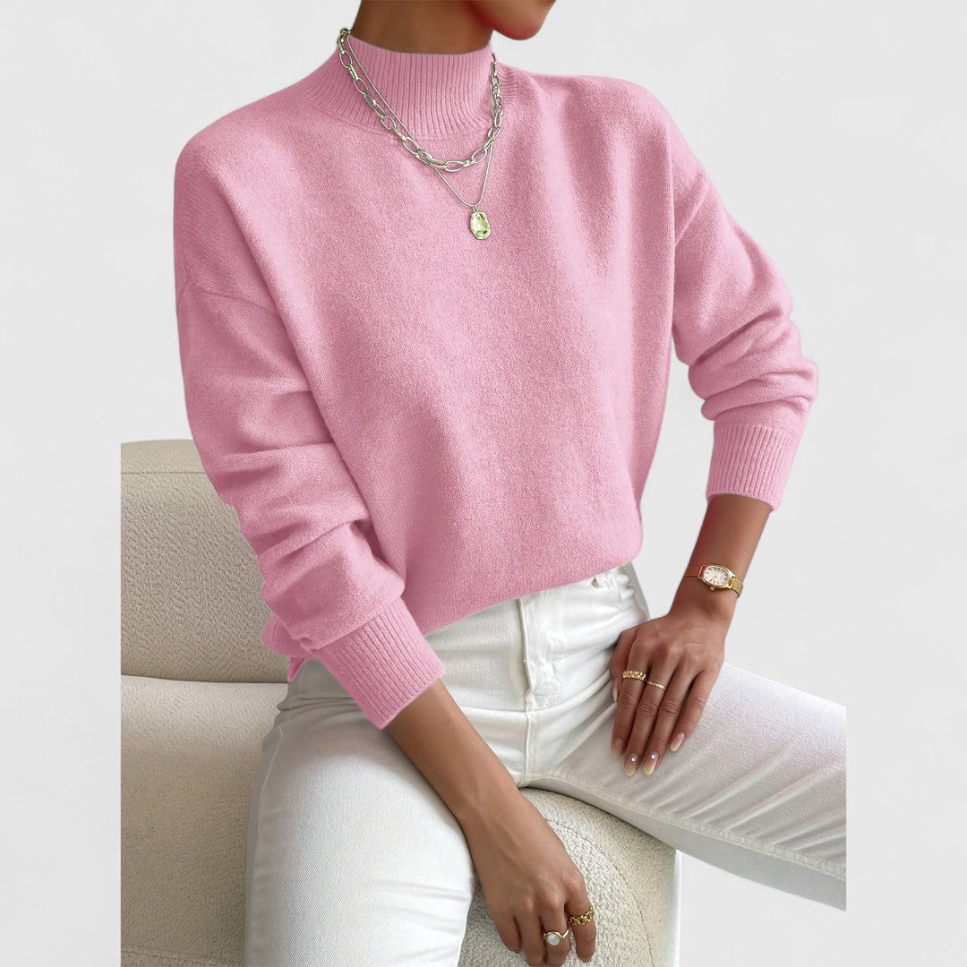 Gwenarae - Pull à Col Polo Classique pour Femme