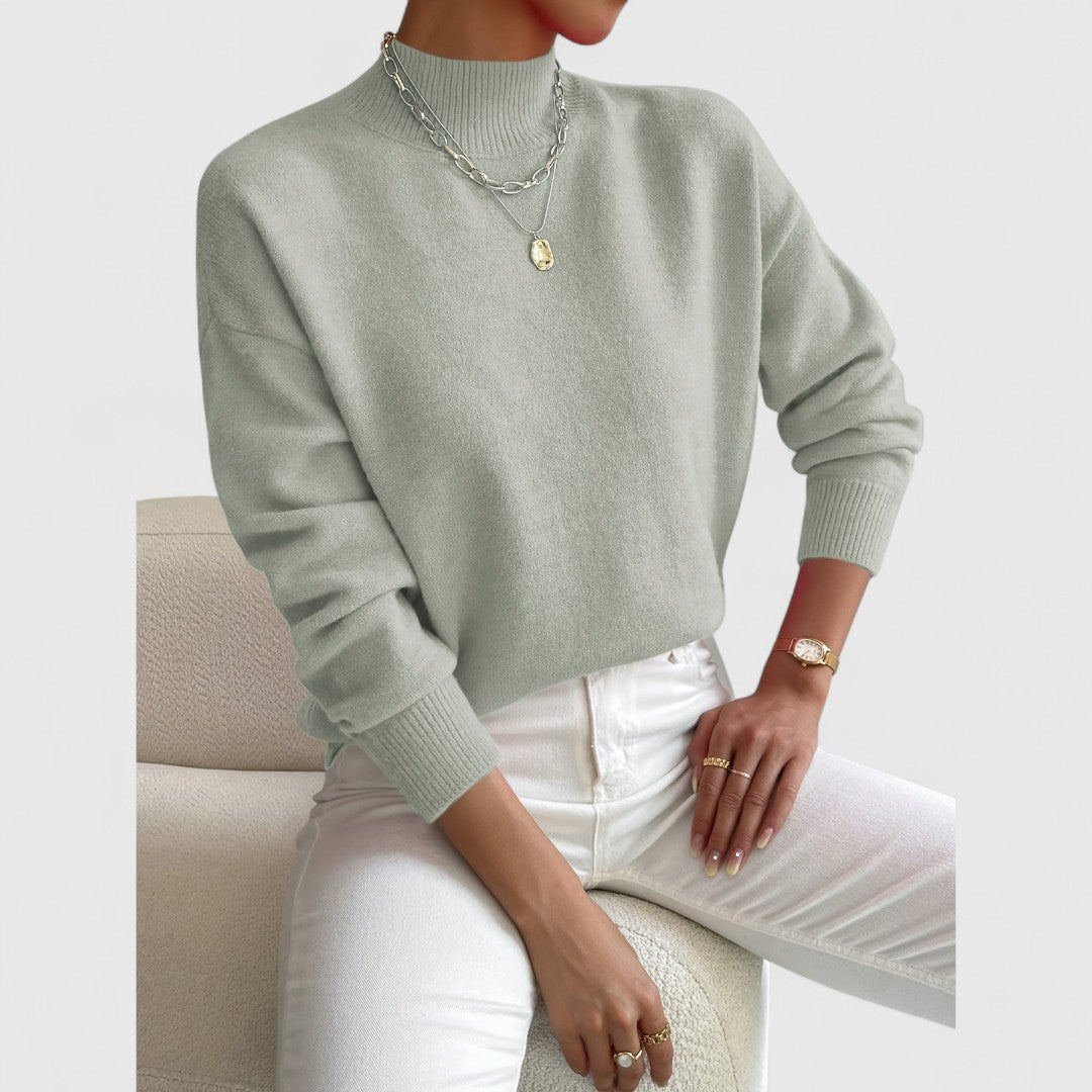 Gwenarae - Pull à Col Polo Classique pour Femme