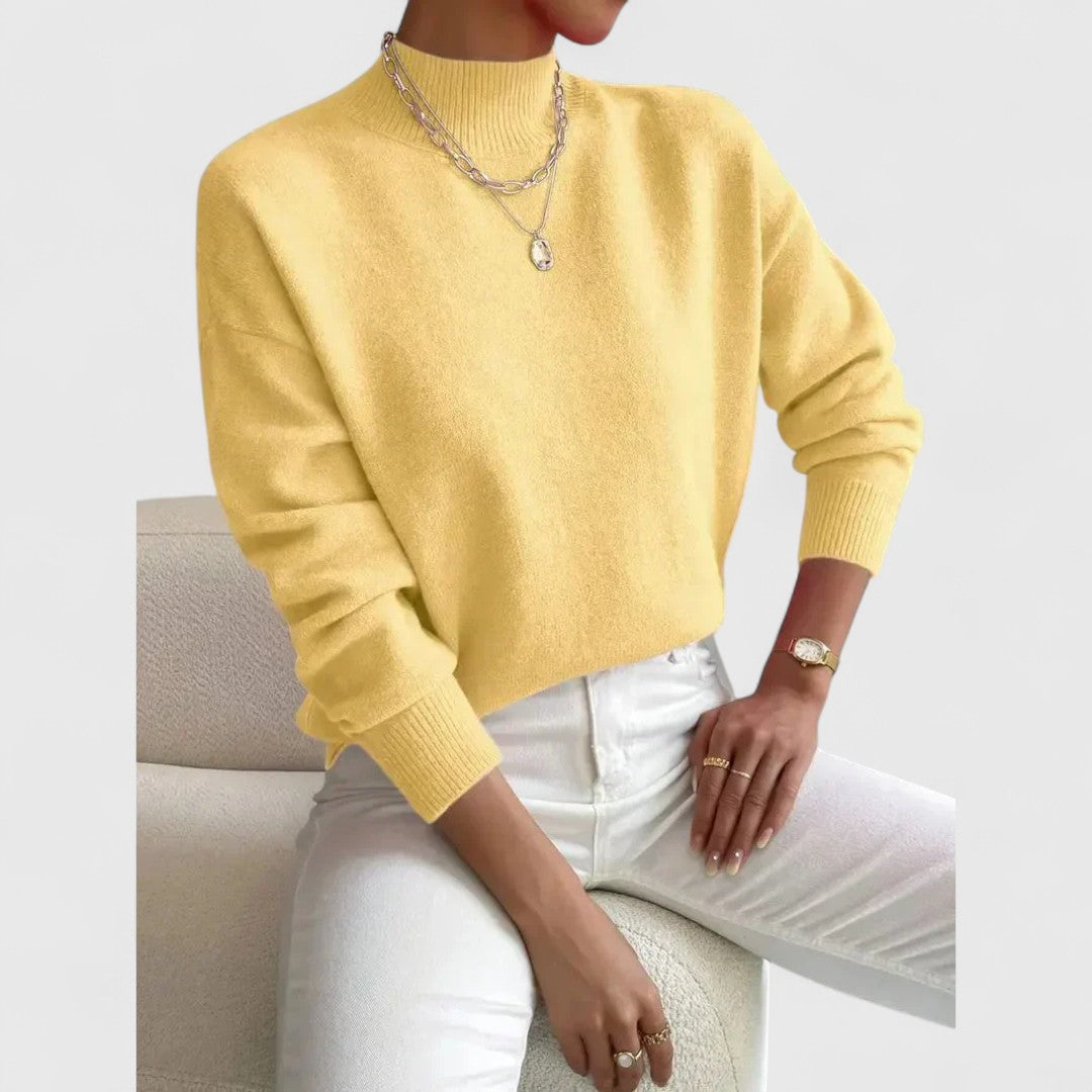 Gwenarae - Pull à Col Polo Classique pour Femme