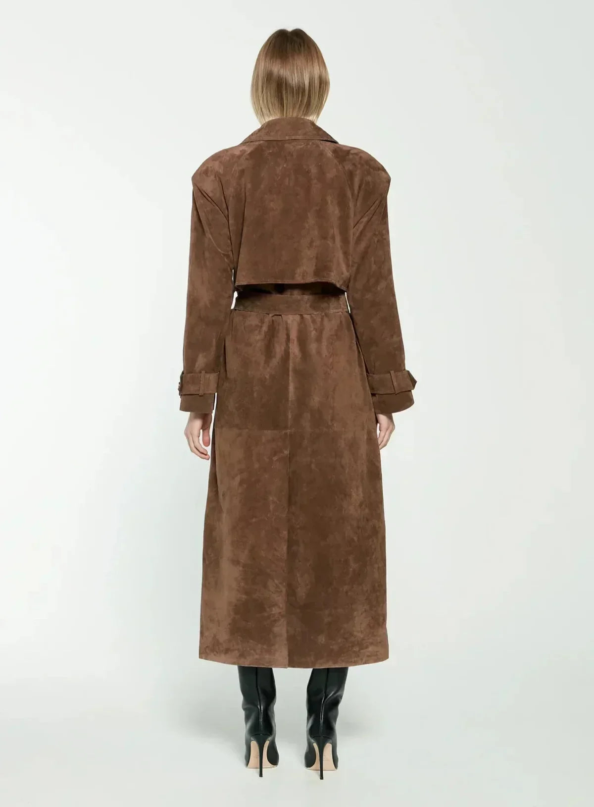 Cléore™ - Manteau Trench Élégant en Daim Synthétique
