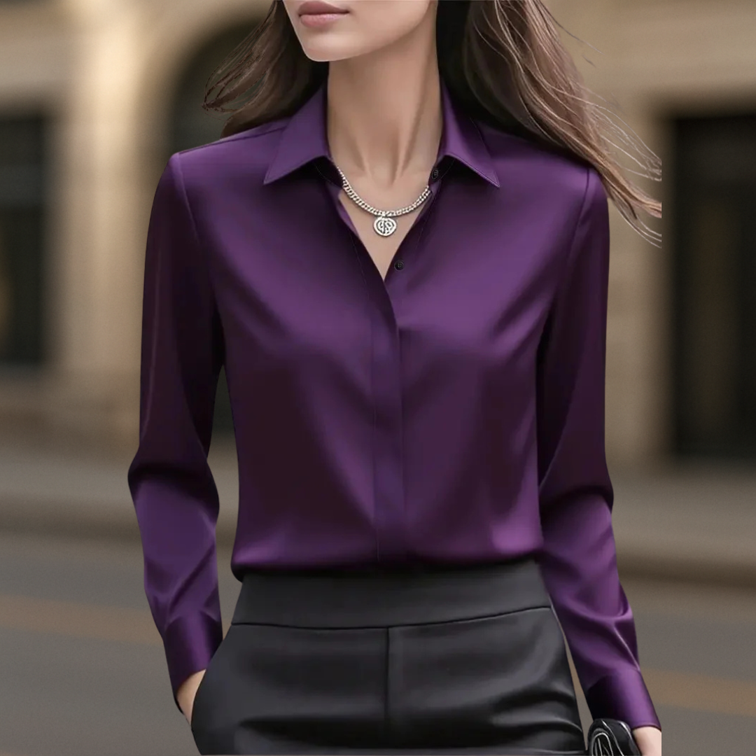 Amelisse - Blouse Boutonnée Chic et Intemporelle pour Femme