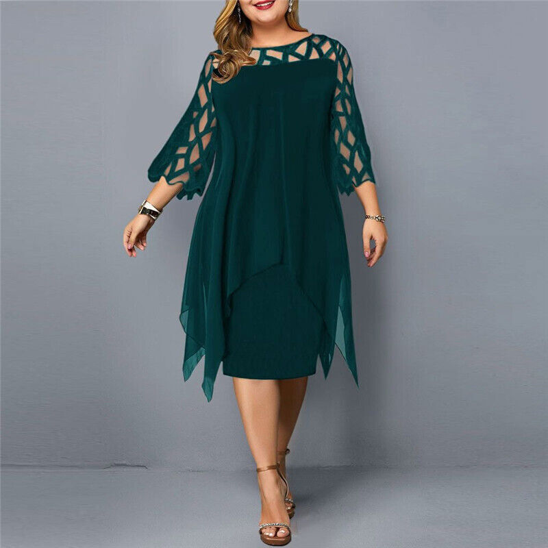Laurienne™ - Robe Midi Fluide Grande Taille