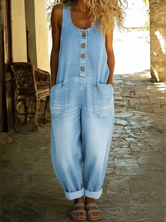 Kallune™ - Salopette Denim Décontractée Femme