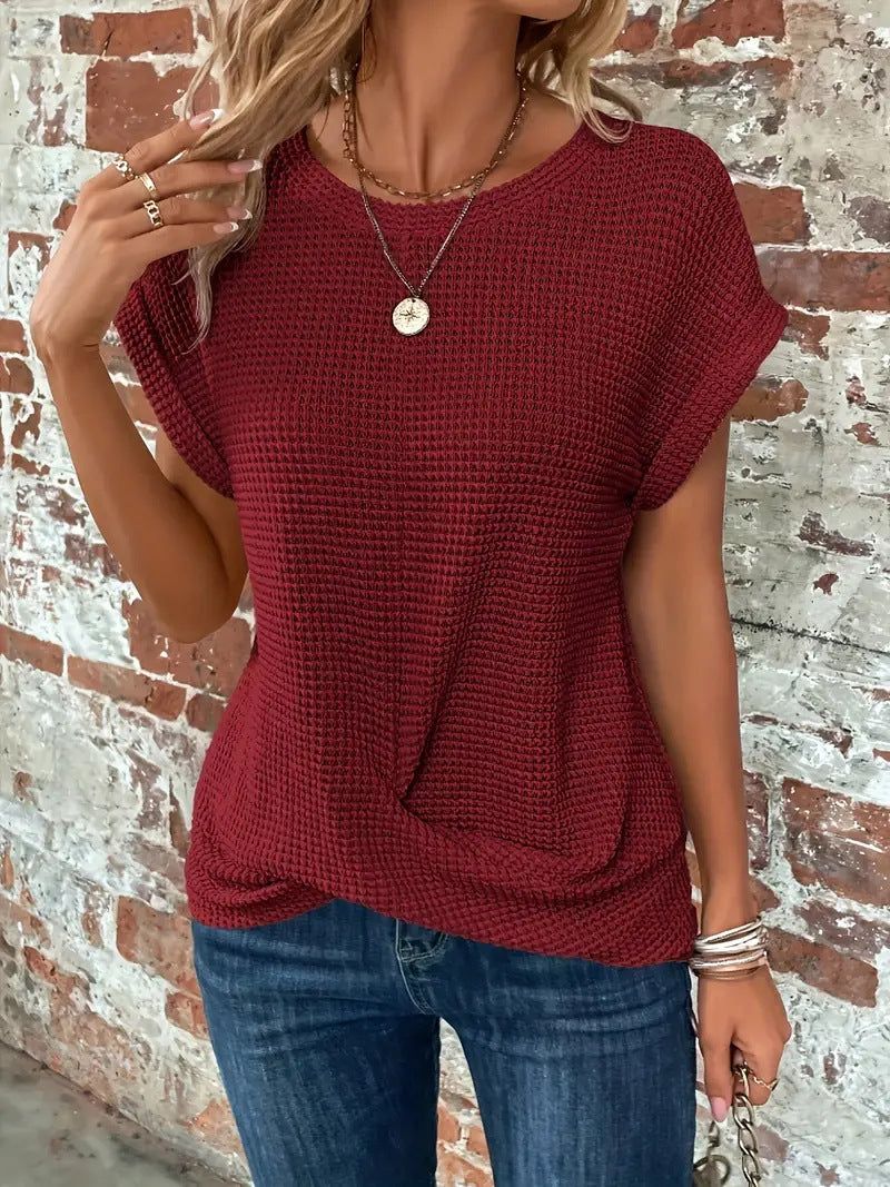 Clarissa™ - Blouse élégante à col rond