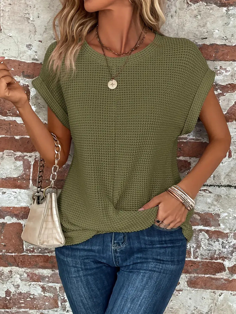 Clarissa™ - Blouse élégante à col rond