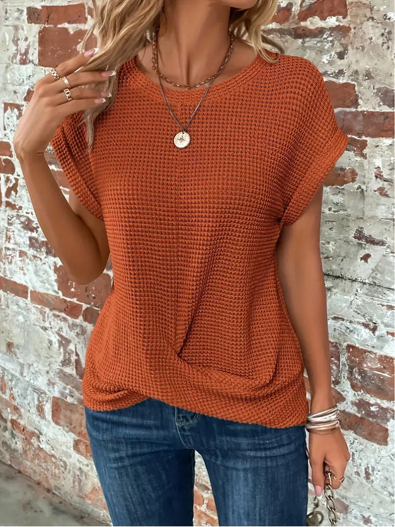 Clarissa™ - Blouse élégante à col rond