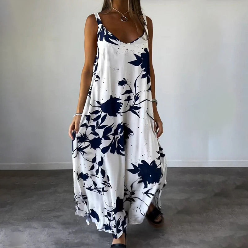 Celestia™ - Robe d'été sans manches en coton à fleurs pour femmes